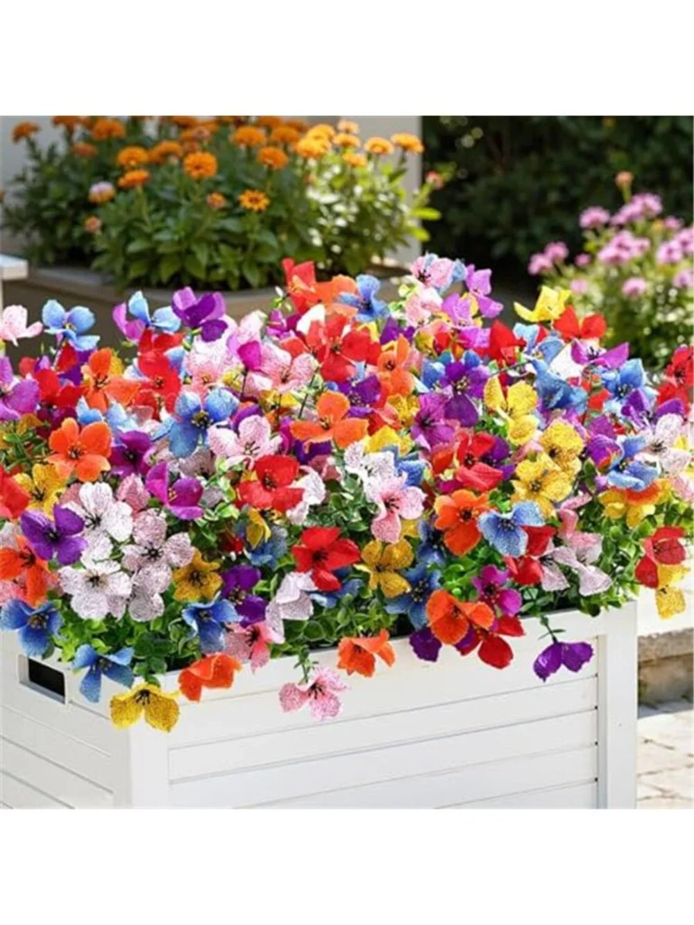 Artificial Flowers Outdoor Decor Fake Silk Daisies Eucalyptus UV Resistant 20pcs